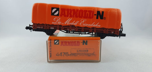 Arnold 4476 DB Rungenwagen mit Plane "Arnold N Die Modelleisenbahn" OVP (DG620)