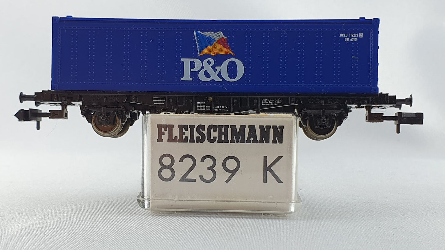 Fleischmann 8239 K DB Container Tragwagen "P&O" OVP (DG189)