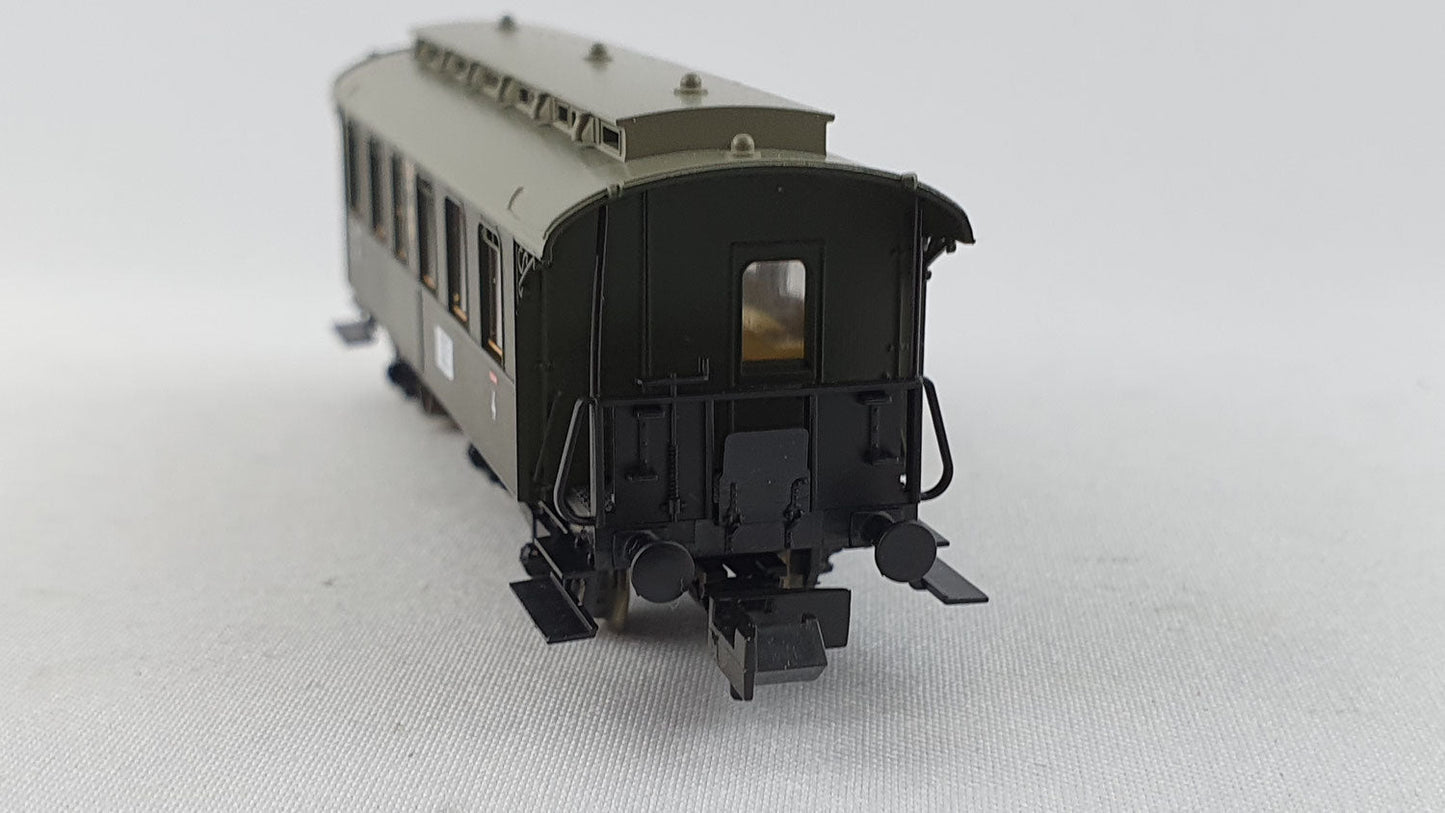 Fleischmann 8875 K DRG passenger car 4th class with load compartment with spoked wheels RARITY OVP (DP123) 