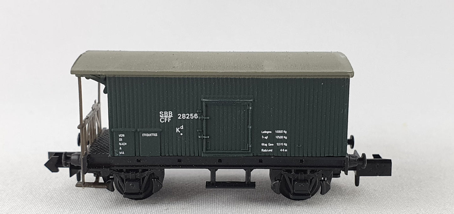 SwissToys 11 SBB Flachdachwagen mit Brb grün OVP (DG471)
