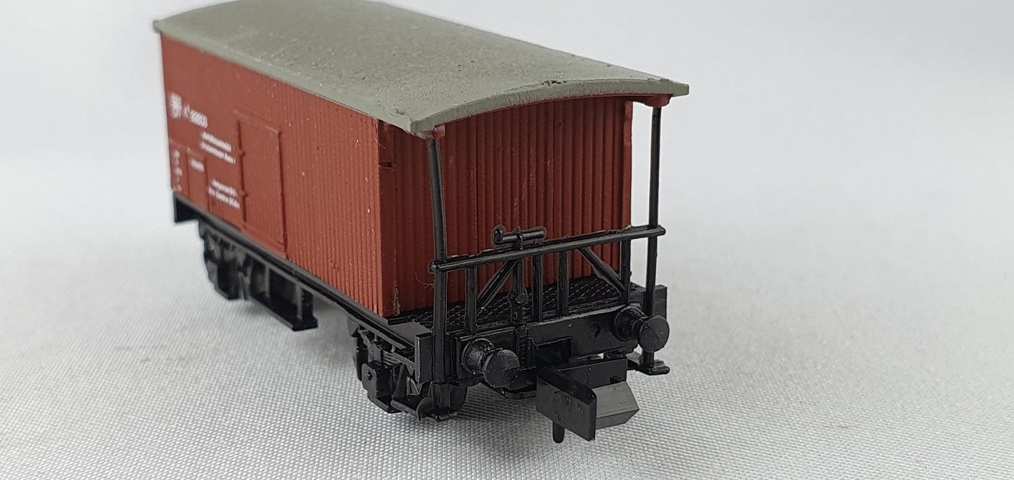 SwissToys 3 SBB Flachdachwagen braun mit Brb (DG477)