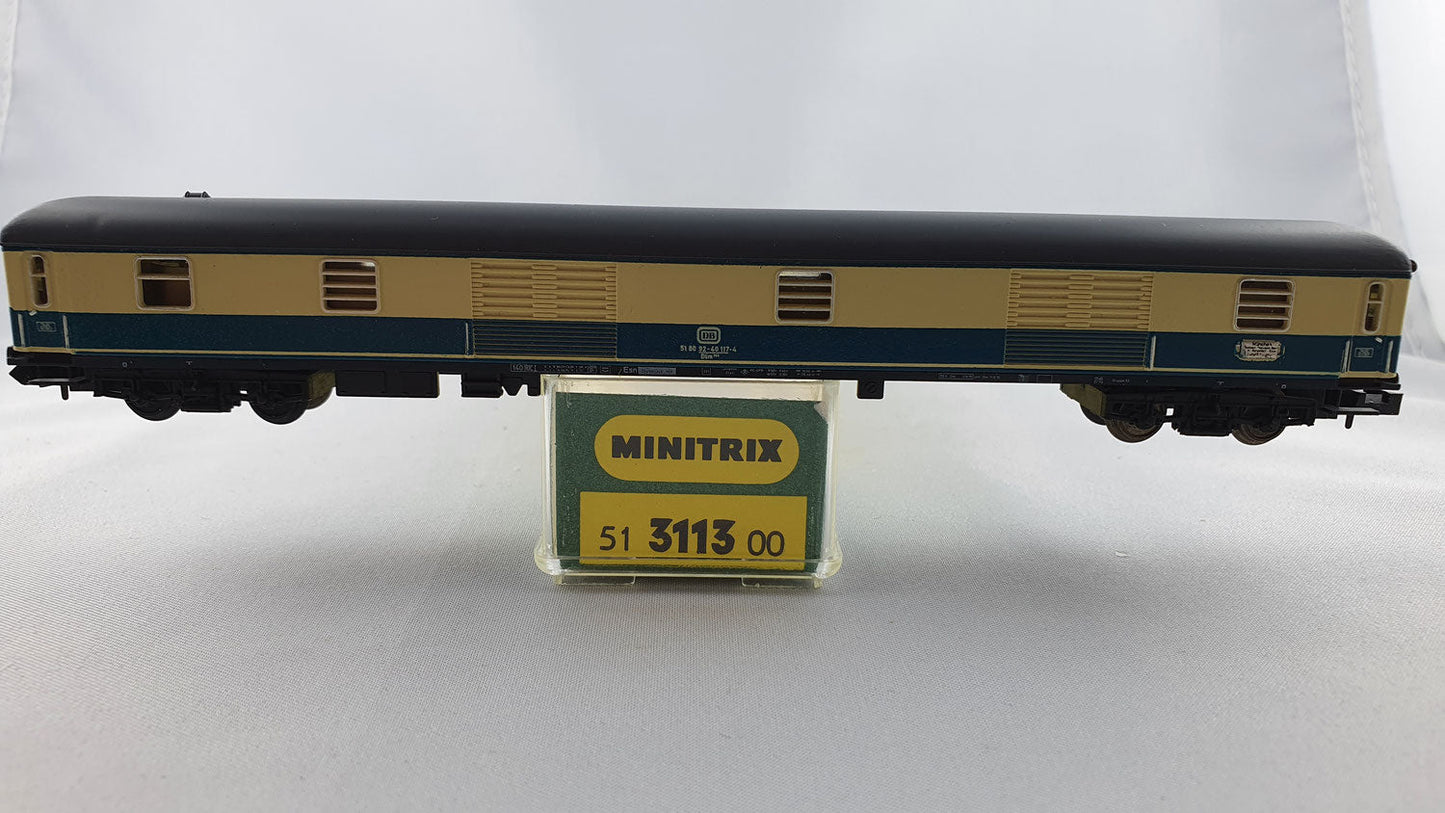 Minitrix 51 3113 00 DB D-Zug Gepäckwagen OVP (DP166)