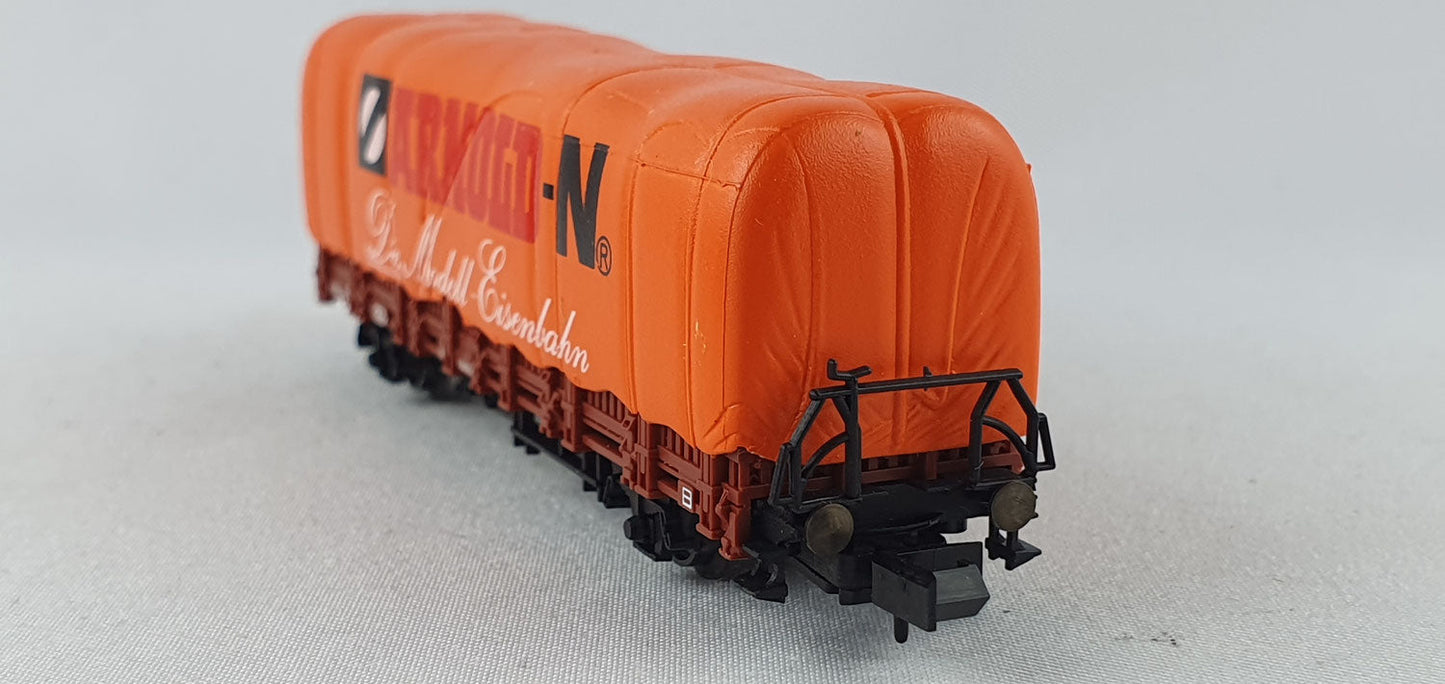 Arnold 4476 DB Rungenwagen mit Plane "Arnold N Die Modelleisenbahn" OVP (DG620)