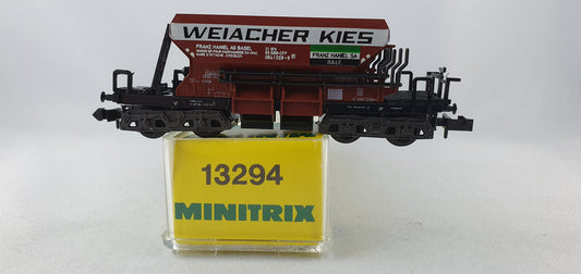 Minitrix 13294 SBB Selbstentladewagen "Weiacher Kies" OVP (DG524)