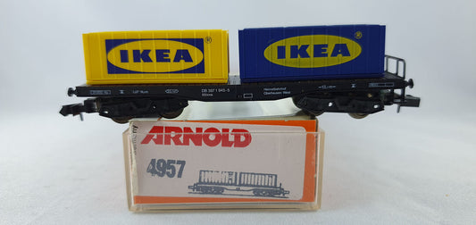 Arnold 4957 DB Flachwagen mit Container "IKEA" OVP (CWG19)