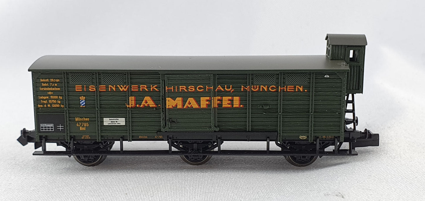 Minitrix 15953 K.Bay.Sts.B ged. Güterwagen 3-achsig J.A. Maffei Jahreswagen 2013 OVP (E3508)