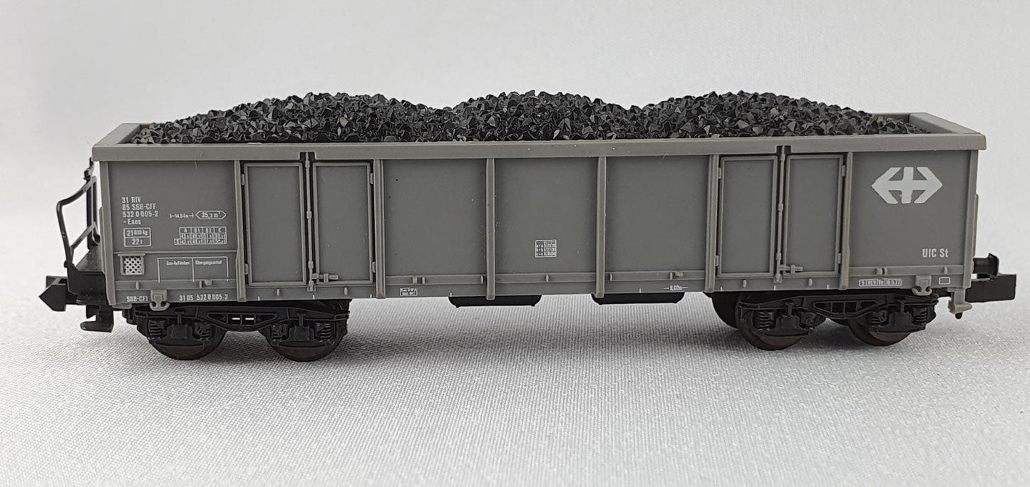 Roco 25126 SBB off. Güterwagen mit Kohle OVP (DG651)