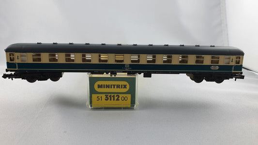 Minitrix 51 3112 00 DB Schnellzugwagen 2. Kl. OVP (DP234)