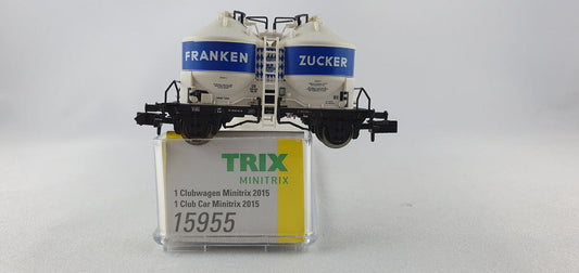 Minitrix 15955 DB Staubsilowagen für Zucker (Jahreswagen 2015) OVP (E5578)