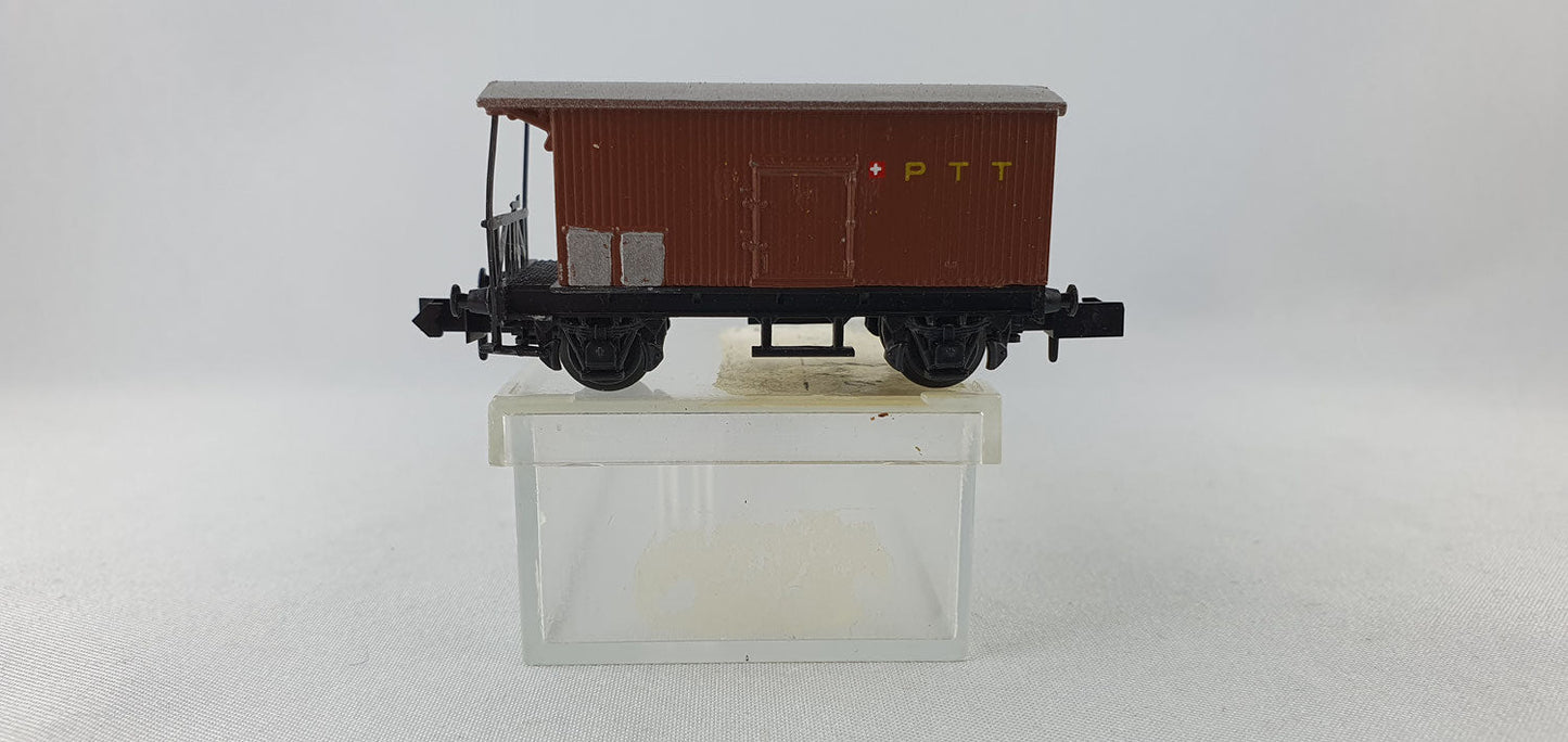 SwissToys SBB Flachdachwagen mit Brb "P T T" OVP (DG472)