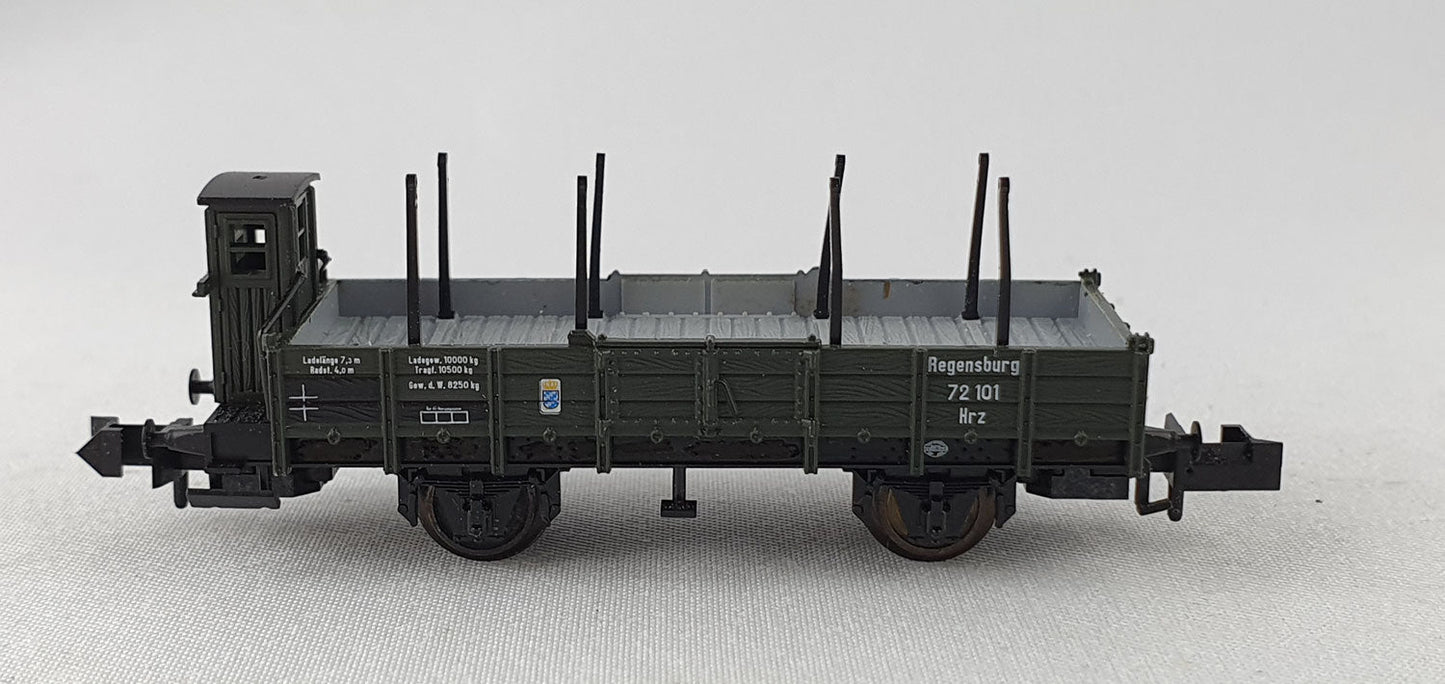 Minitrix 15042-02 K.Bay.Sts.B Niederbordwagen mit Brh (DG421)