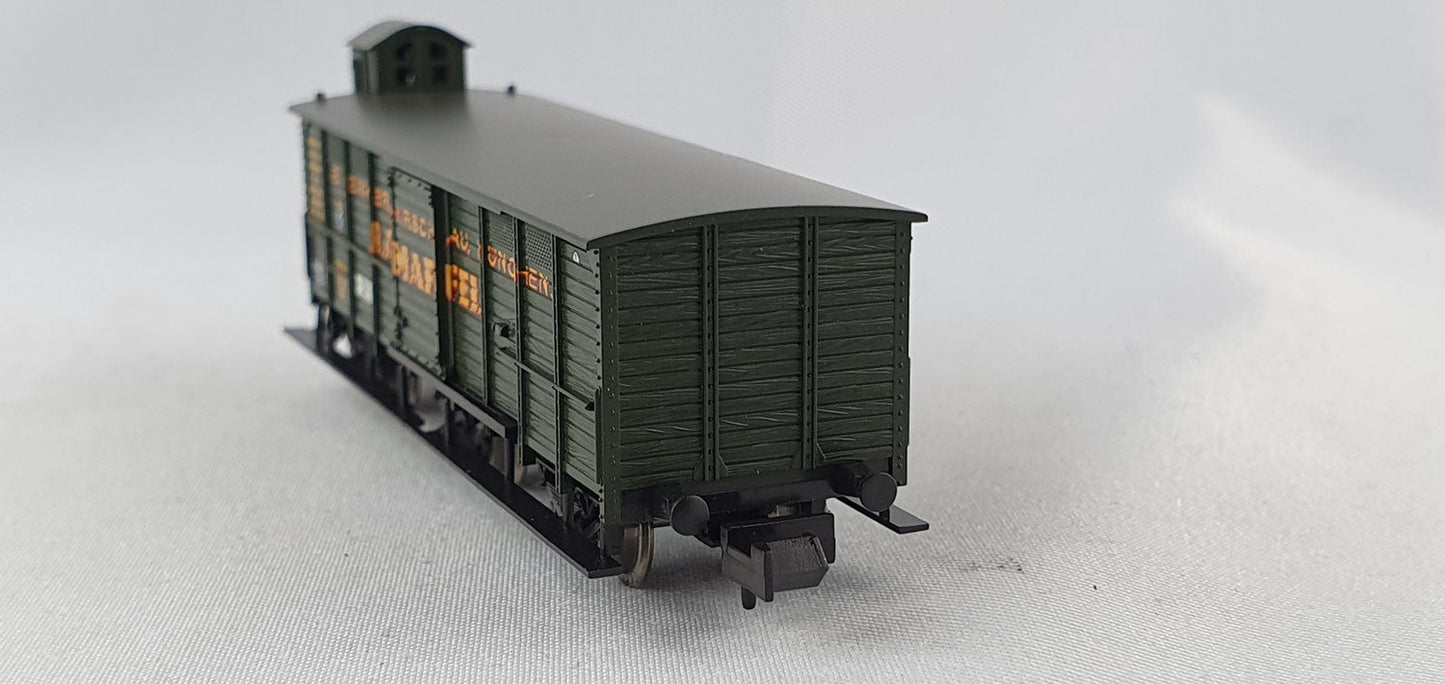Minitrix 15953 K.Bay.Sts.B ged. Güterwagen 3-achsig J.A. Maffei Jahreswagen 2013 OVP (E3508)