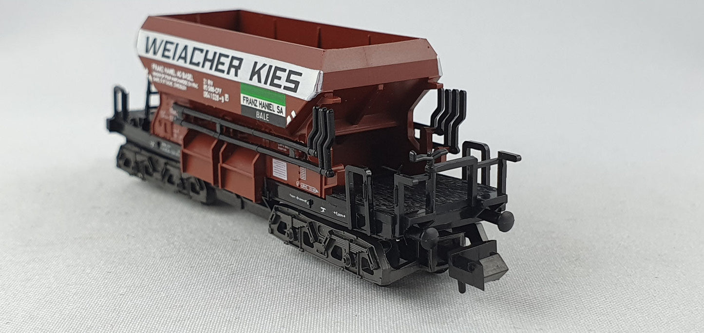 Minitrix 13294 SBB Selbstentladewagen "Weiacher Kies" OVP (AGW8)