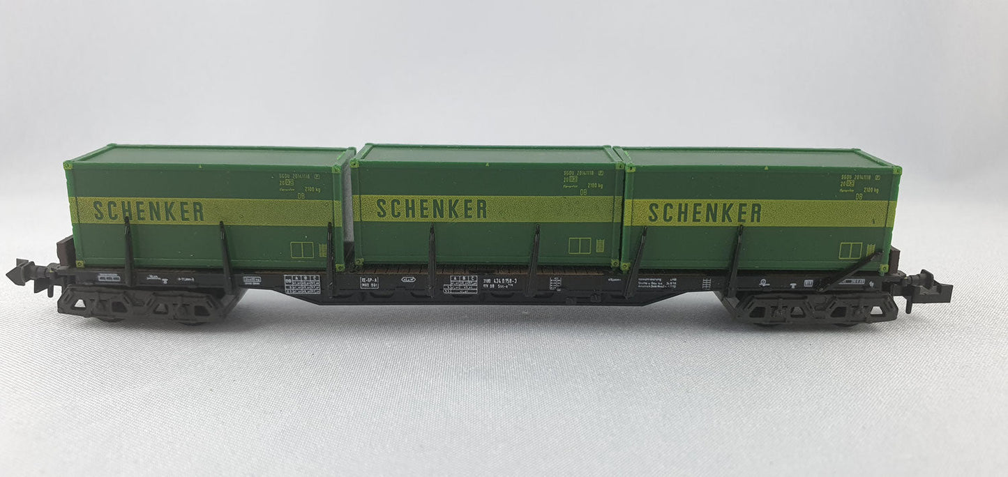 Minitrix 51 3512 00 DB Containertragwagen "Schenker" (DG681)