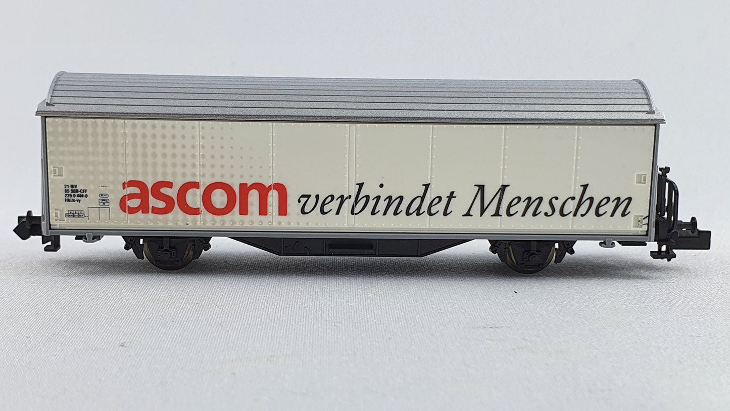 Minitrix 15605.904 SBB Schiebewandwagen "ascom" RARITÄT OVP (DG102)