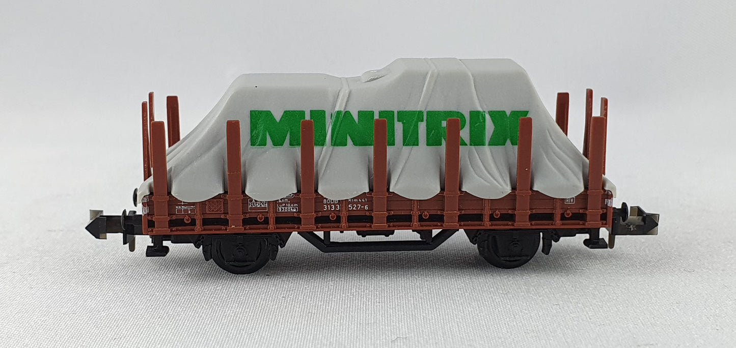 Minitrix 51 3266 00 DB Rungenwagen mit Plane Minitrix OVP (DG289)