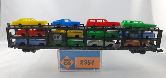Roco 2351 DB Transporteur de voitures à 3 niveaux OVP (E6948) 