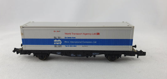 Fleischmann 8242 DB container wagon "World Transport Agency" (DG383) 