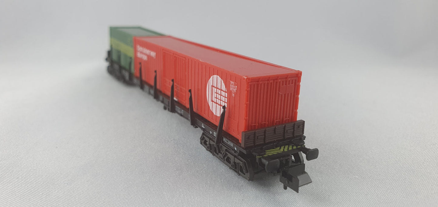 Minitrix 51 3512 00 DB Containertragwagen "Containerway Europe / Schenker" (DG680)