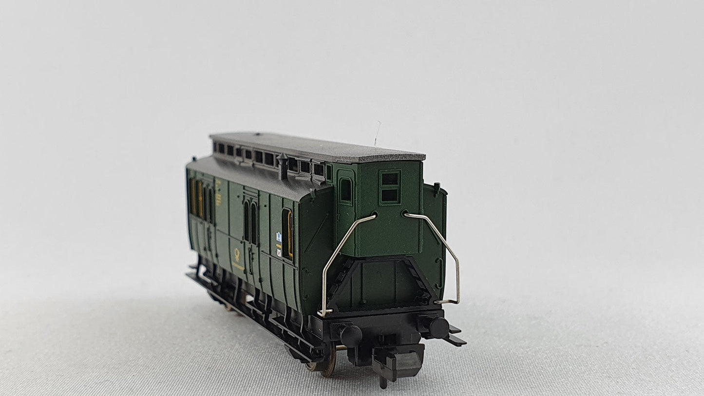 Fleischmann 8050 DBP Bahnpostwagen mit Bremserhaus OVP (DP128)