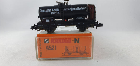 Arnold 4521 DRG Kesselwagen schwarz mit Brh " Deutsche Erdöl-Aktiengesellschaft" OVP (DG624)