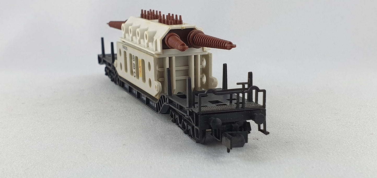 Arnold 4910 DB Schwertransport-Tiefladewagen mit BBC- Trafo OVP (E2740)