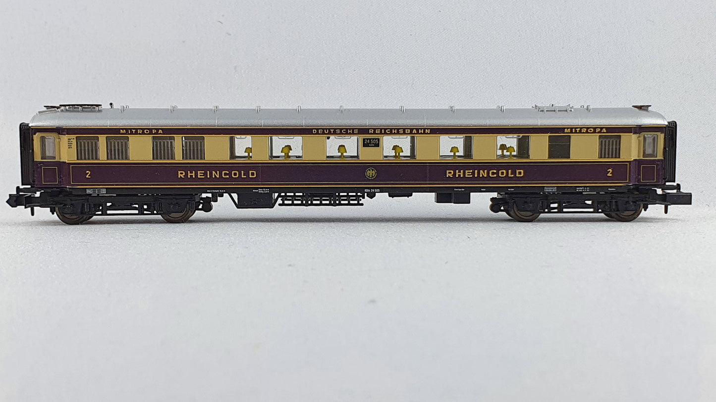 Arnold 3858 DRG Schnellzugwagen 2. Kl. mit Beleuchtung "Rheingold" (E6602)