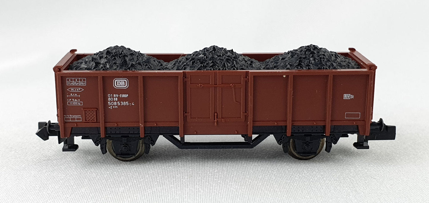 Minitrix 13924 DB off. Güterwagen beladen mit Kohle OVP (DG357)