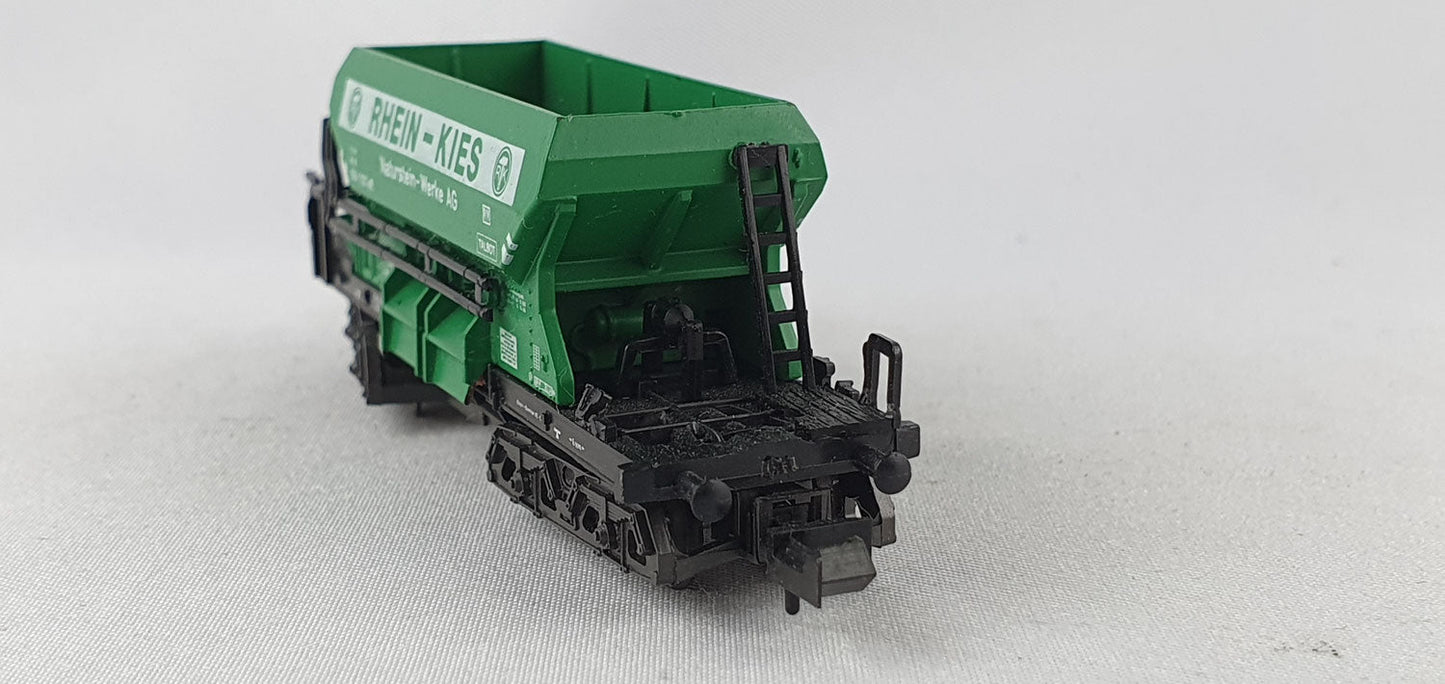 Minitrix 51 3569 00 DB Schotterwagen "RHEIN-KIES Naturstein Werke AG" OVP (MBG3)