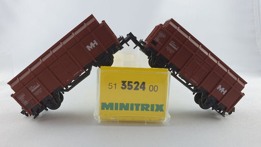 Minitrix 51 3524 00 DB Privatgüterwagen "MH Stahlwerke GmbH" OVP (DG181)