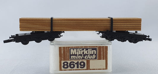 Märklin 8619 DB Long Timber Wagon 2-Piece (EZW34)