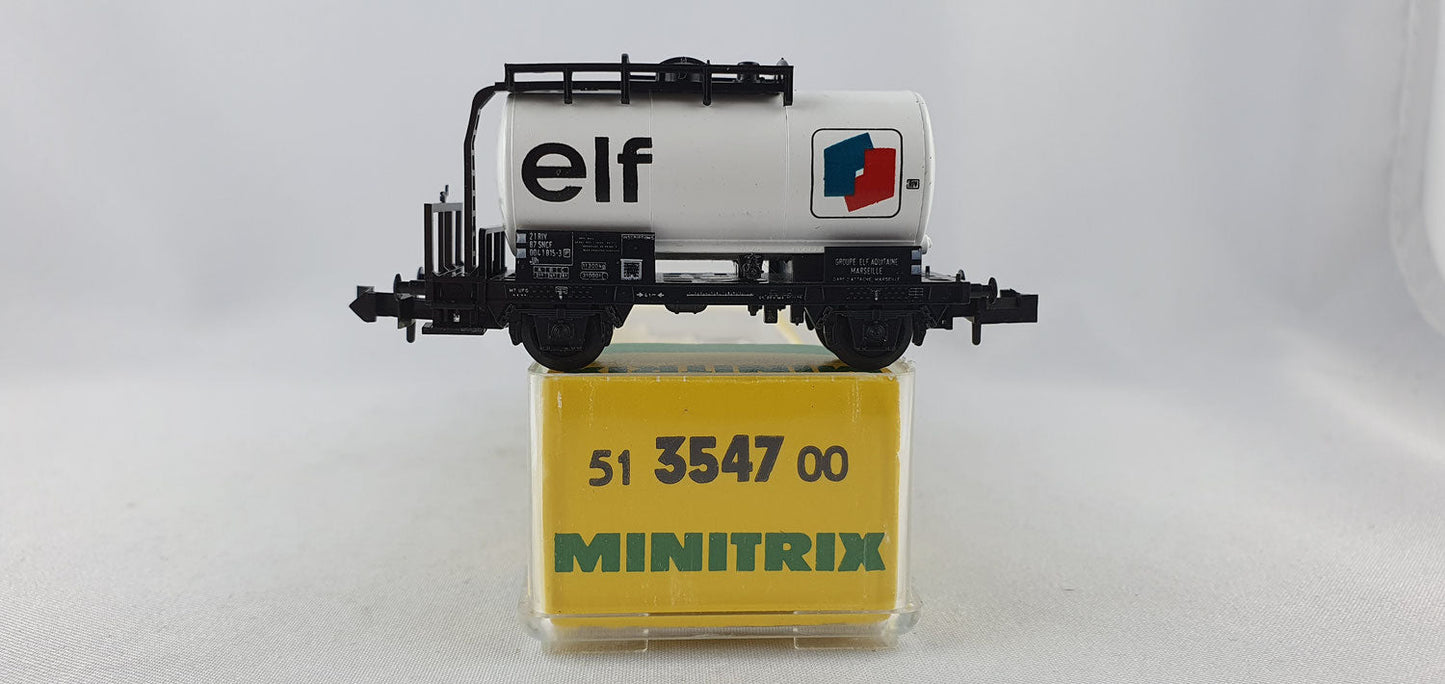 Minitrix 51 3547 00 SNCF Tank Car "elf" Original Packaging (DG521)