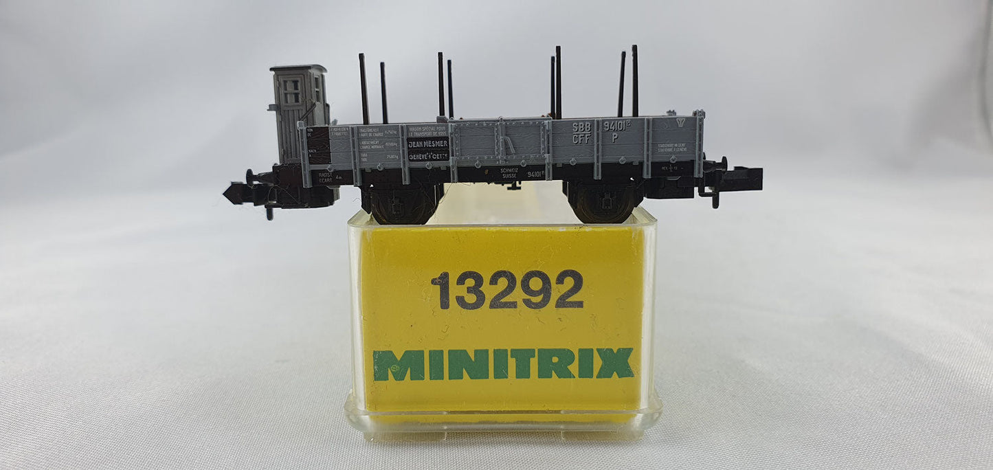 Minitrix 13292 SBB Wagon plat "Jean Mesmer" OVP (AGW7)