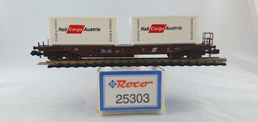 Roco 25303 ÖBB Taschenwagen "Rail Cargo Austria" OVP (DG800)