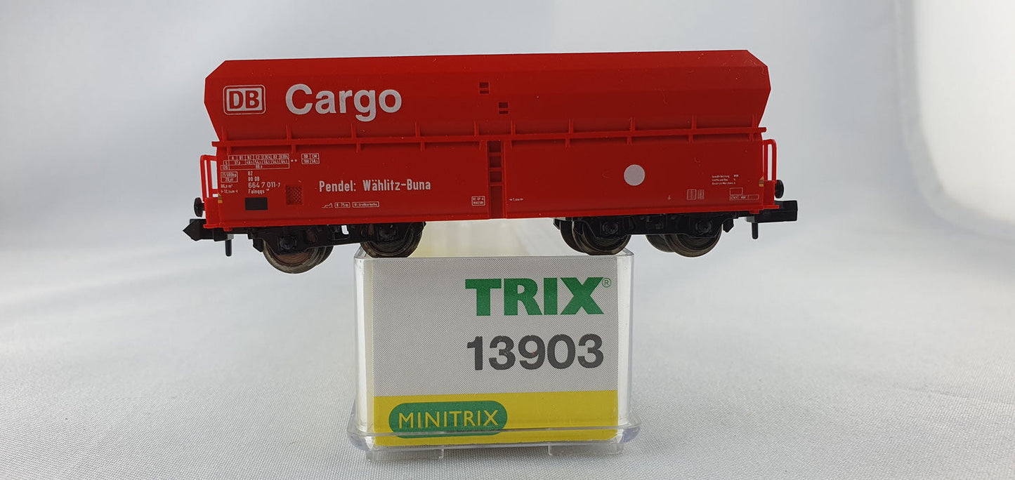 Minitrix 13903 DB Selbstentladewagen "DB Cargo Pendel Wöhlitz-Buna" OVP (DG355)
