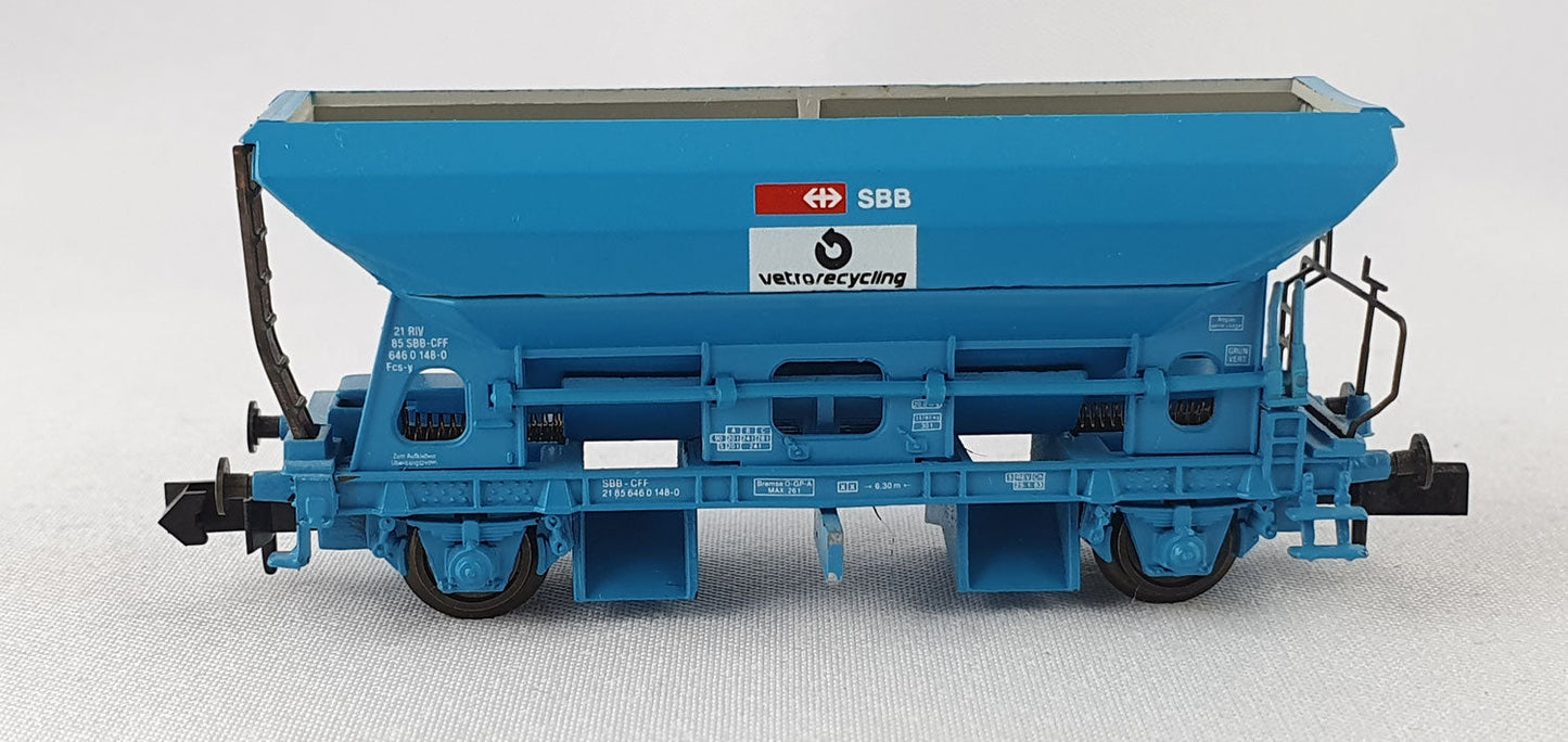 Arnold 4488 SBB Selbstentladewagen mit Entladefunktion blau (DG393)