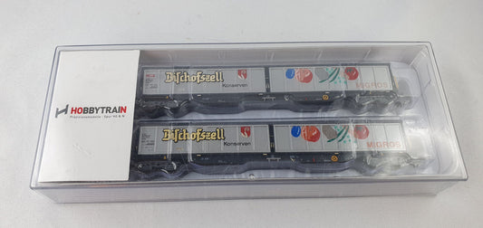 Hobbytrain H23453 SBB Cargo Schiebewandwagen Set "Bischofszell / Migros OVP (EB14)