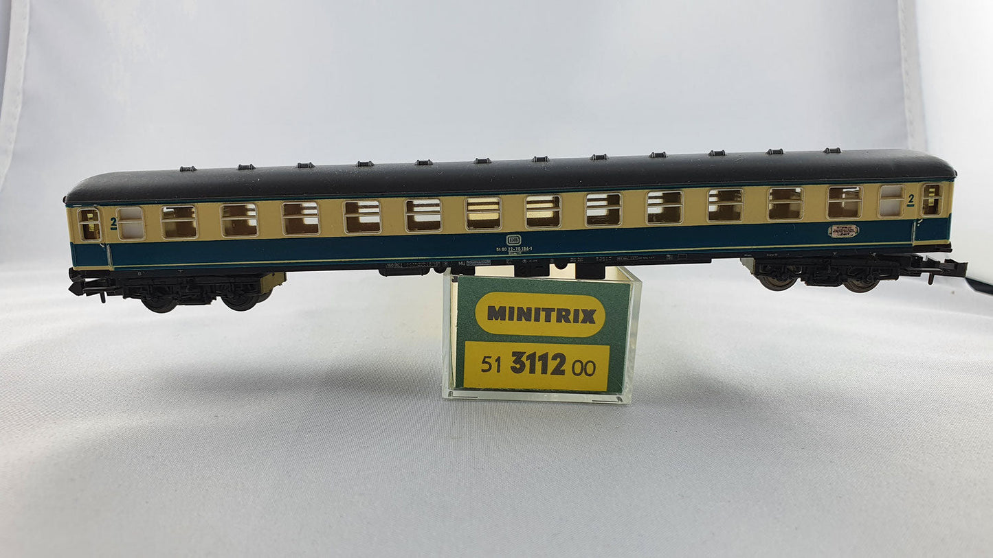 Minitrix 51 3112 00 DB Schnellzugwagen 2. Kl. OVP (WP3)
