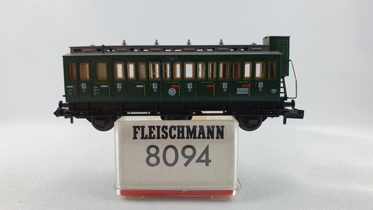 Fleischmann 8094 DRG Abteilwagen 3-achsig 3. Kl. mit Bremserhaus OVP (DP113)