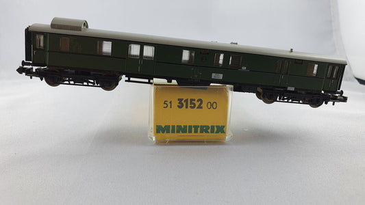 Minitrix 51 3152 00 DRG Gepäckwagen mit Postabteil OVP (DP162)