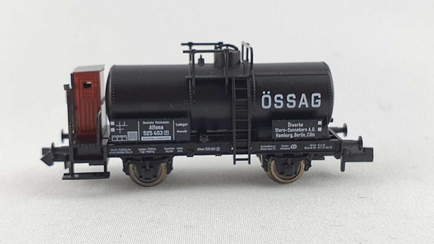 Fleischmann 8434 DRG Kesselwagen mit Bremserbühne "ÖSSAG" RARITÄT OVP (DG249)