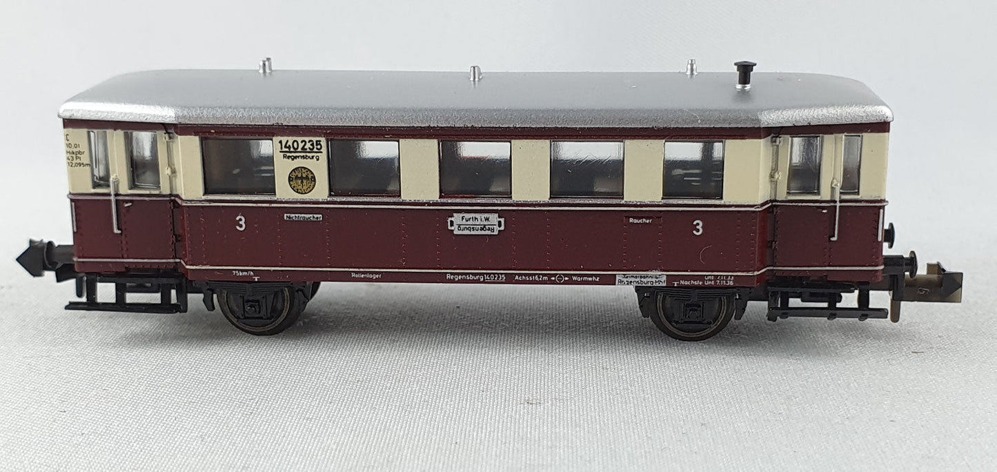 Minitrix 51 2095 00 DRG Triebwagen-Beiwagen 3. Kl. OVP (DP385)