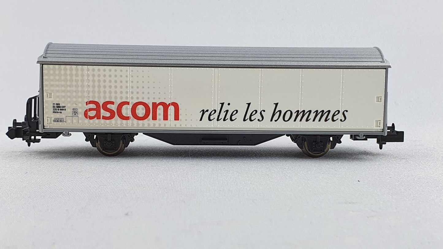 Minitrix 15605.904 SBB Schiebewandwagen "ascom" RARITÄT OVP (DG102)