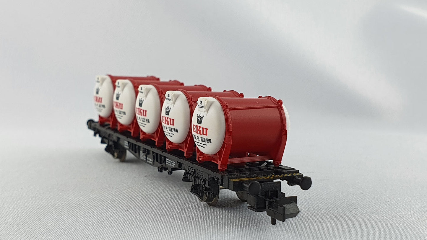 Fleischmann 8230 DB Behältertragwagen "EKU" (DG187)