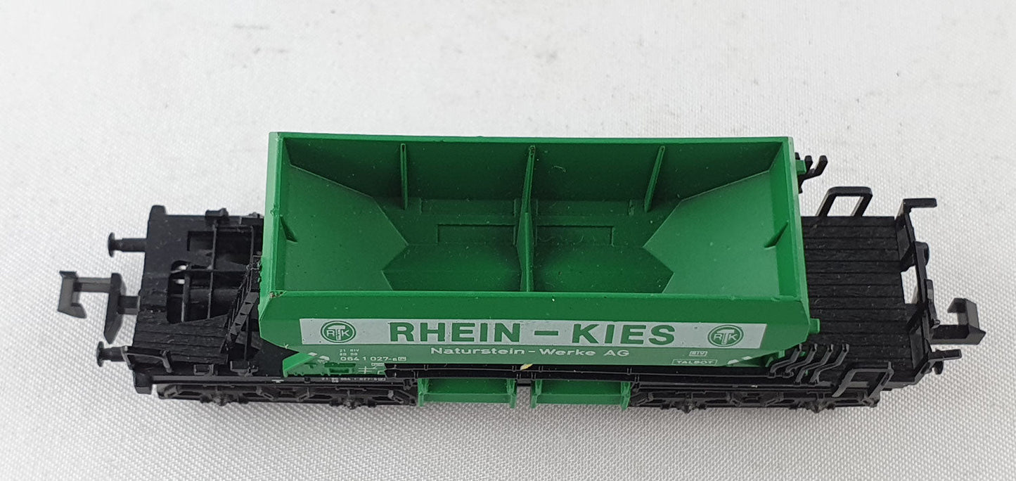 Minitrix 51 3569 00 DB Schotterwagen "RHEIN-KIES Naturstein Werke AG" OVP (MBG3)