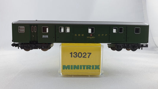 Fourgon à bagages CFF Minitrix 13027 OVP (DP189) 