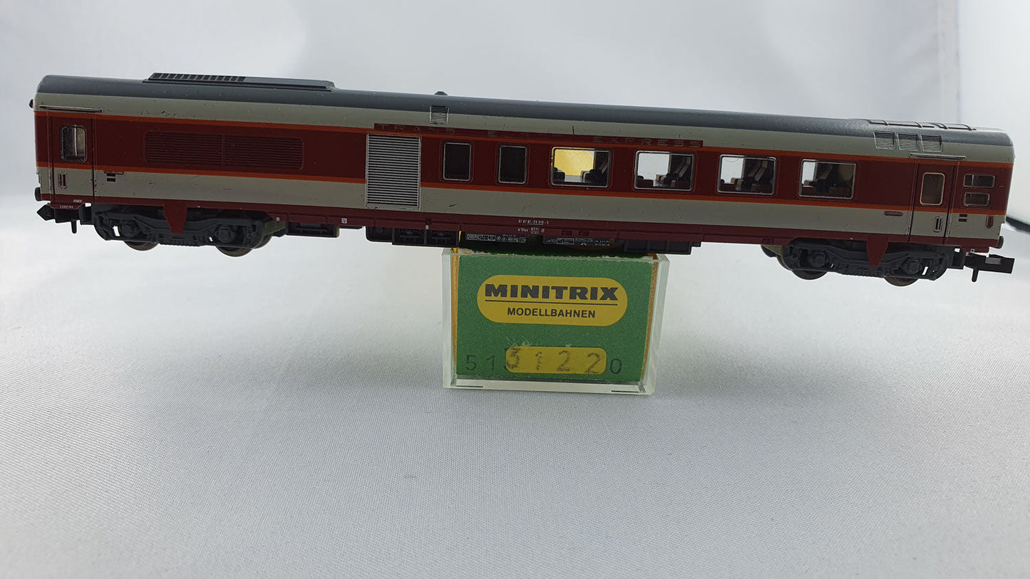 Minitrix 51 3122 00 SNCF Schnellzugwagen mit Gepäckabteil "Grand Confort" TEE OVP (DP204)