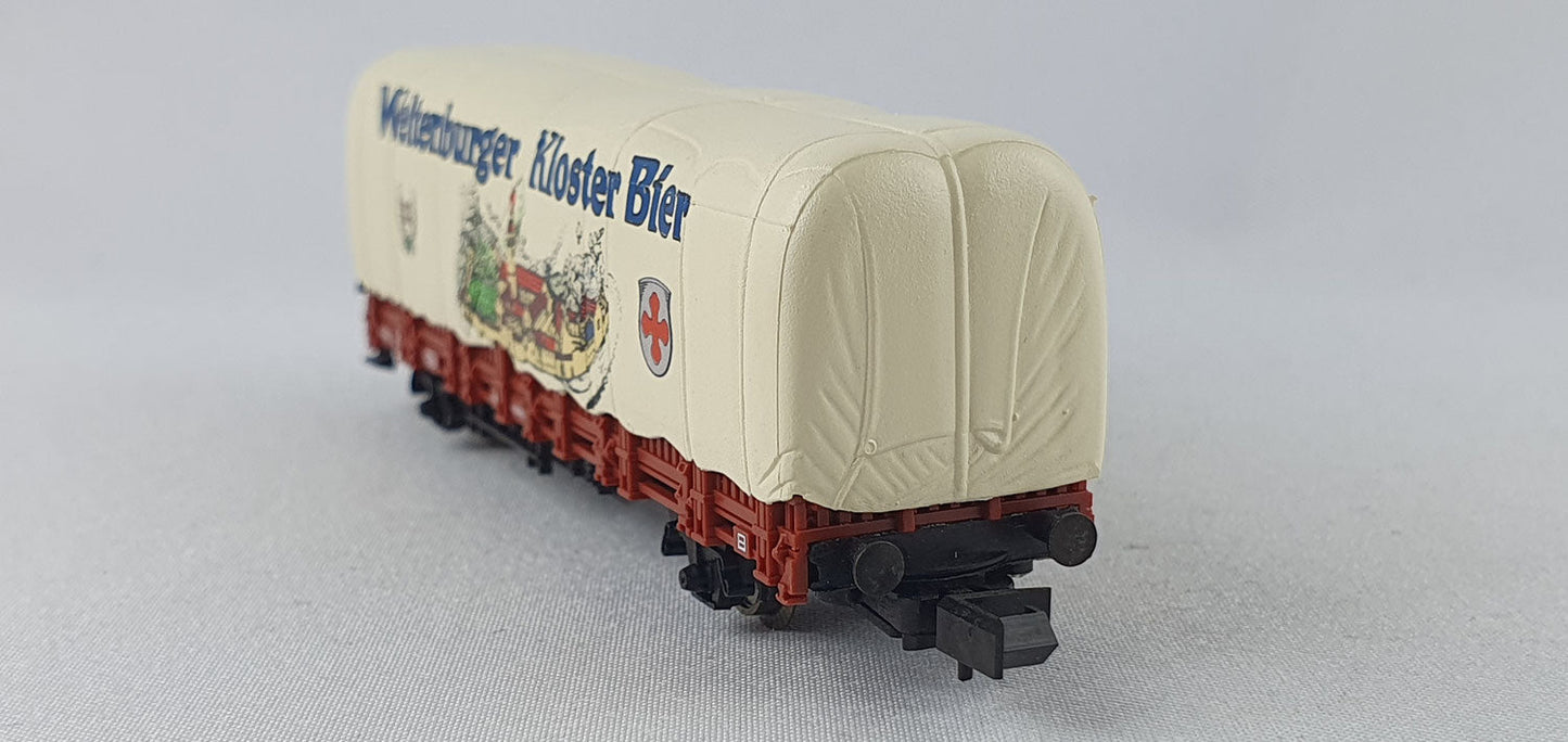 Arnold 4470 DB Rungenwagen mit Plane "Weltenburger Kloster Bräu" OVP (DG617)