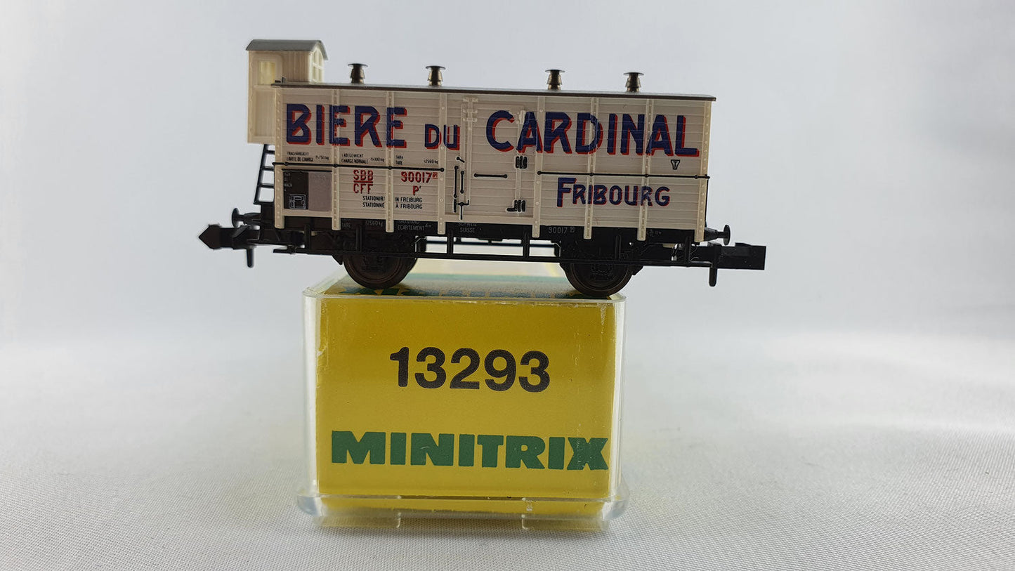 Minitrix 13293 SBB Bierwagen "Bière du Cardinal" OVP (DG132)