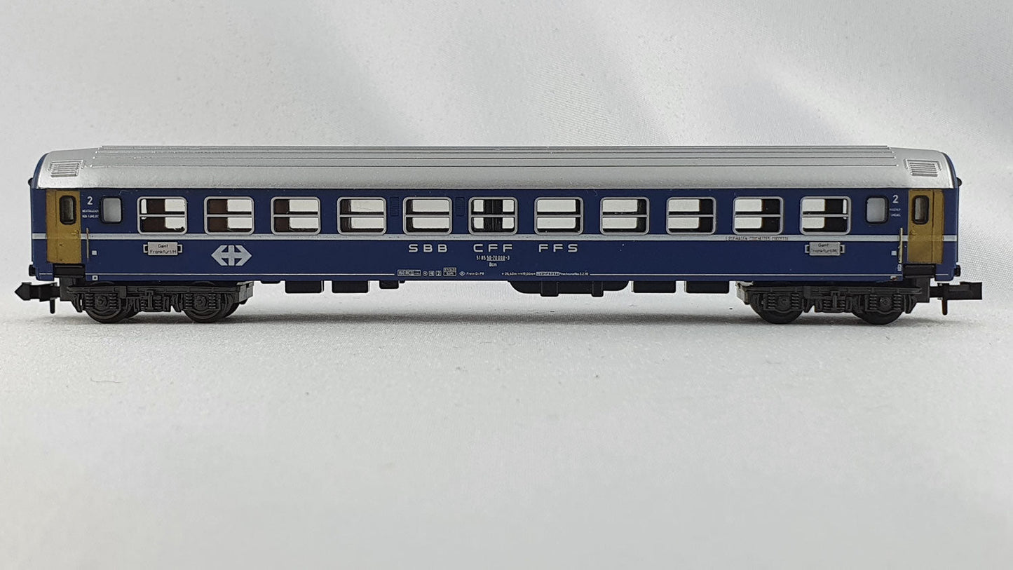 Minitrix 51 3067 00 SBB Liegewagen 2. Kl. blau OVP (DP202)